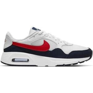 Nike Air Max SC Sneakers Lace Up Low Top Leather Mesh White University Red 13